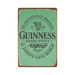 metal plate vintage guinness extra stout