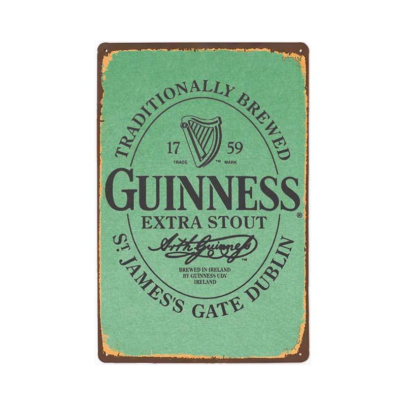 metal plate vintage guinness extra stout metal plate vintage guinness extra stout
