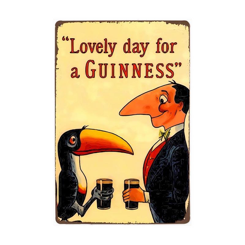 metal plate vintage guinness toucan and man metal plate vintage guinness toucan and man