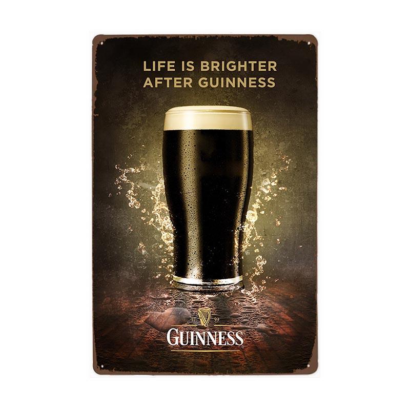 metal plate vintage guinness glass metal plate vintage guinness glass