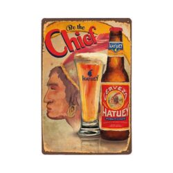 vintage metal plate hatuey