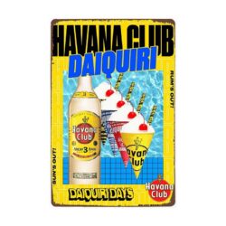 metal plate vintage havana club daiquiri