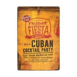 metal plate vintage havana club fiesta