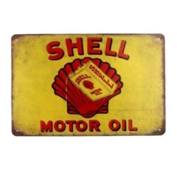 vintage oil metal plate