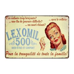 metal plate vintage humor