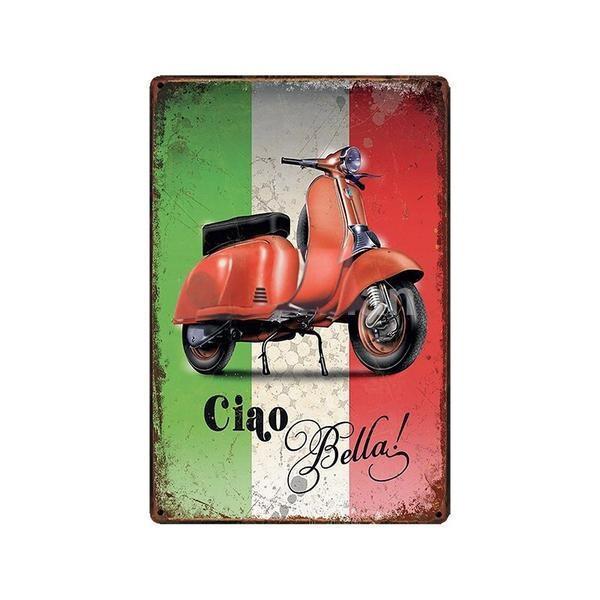 vintage metal plate italy vintage metal plate italy