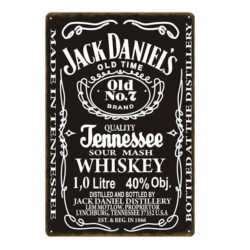 vintage jack daniels metal plate
