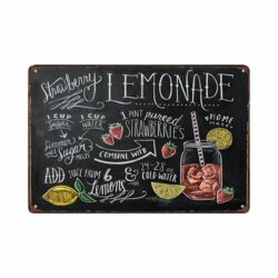 vintage lemonade metal plate
