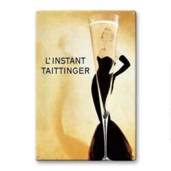 vintage metal plate linstant taittinger