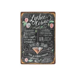 vintage metal plate lychee cosmo