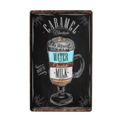 vintage metal plate macchiato