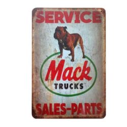 vintage metal plate mack trucks