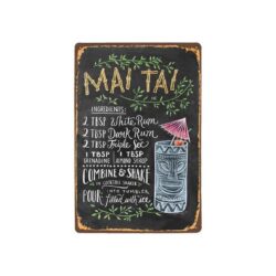 vintage metal plate mai tai 1