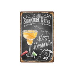 vintage metal plate mango margarita