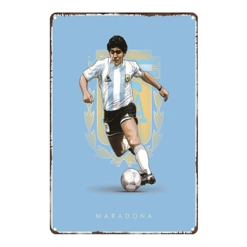 vintage maradona metal plate vintage maradona metal plate