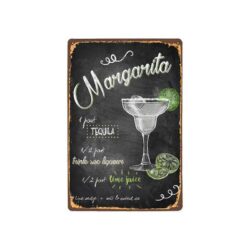 vintage margerita metal plate