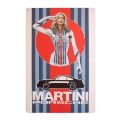 metal plate vintage martini porsche