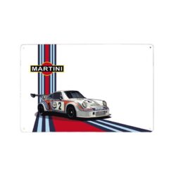 metal plate vintage martini car