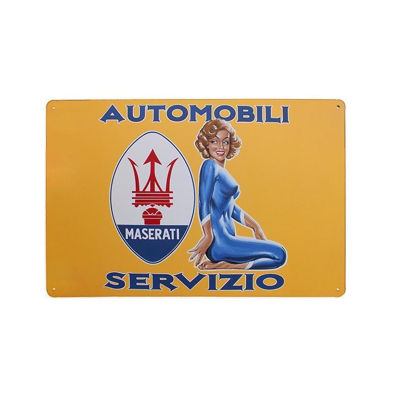 vintage metal plate maserati servizio vintage metal plate maserati servizio
