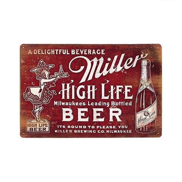 vintage miller metal plate 1 vintage miller metal plate 1