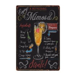 vintage minosa metal plate