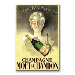 vintage metal plate moet chandon