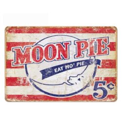 vintage moon pie metal plate