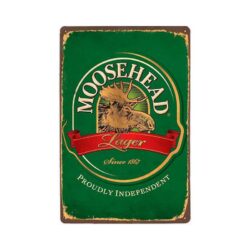 vintage moosehead metal plate