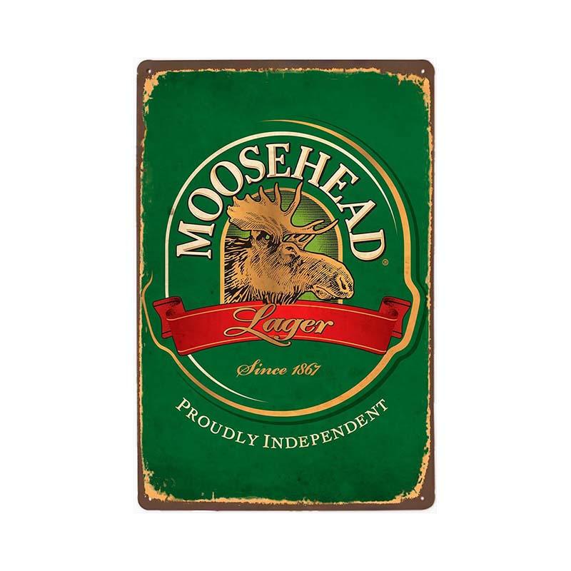 vintage moosehead metal plate vintage moosehead metal plate