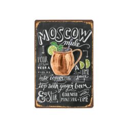 vintage metal plate moscow mule