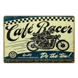 vintage motorcycle metal plate