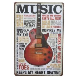 vintage music metal plate
