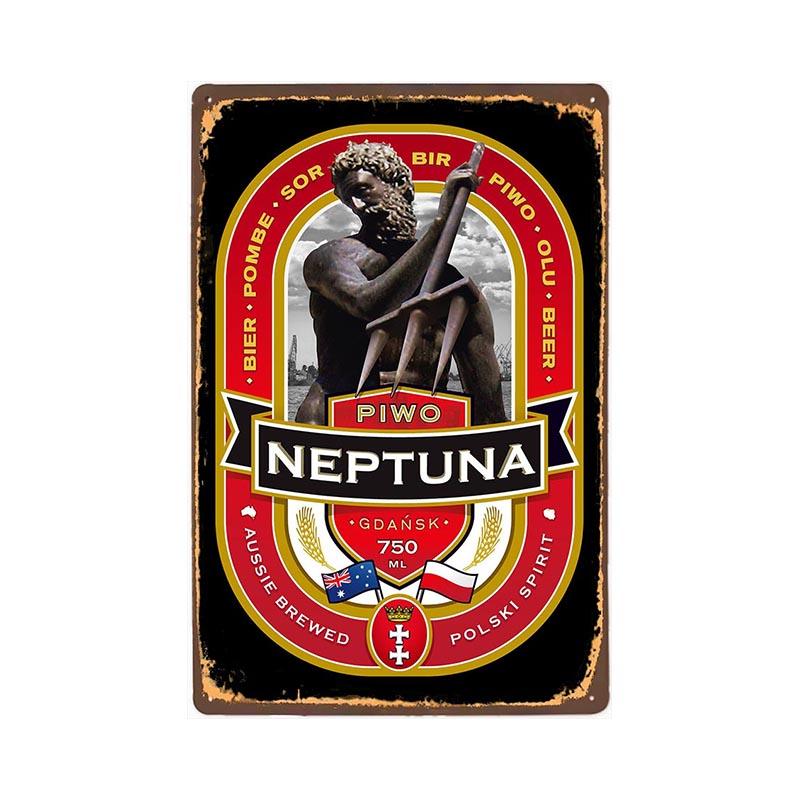 vintage neptuna metal plate vintage neptuna metal plate