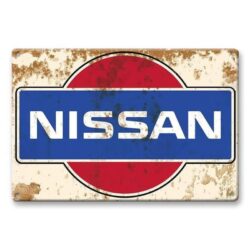 vintage nissan metal plate