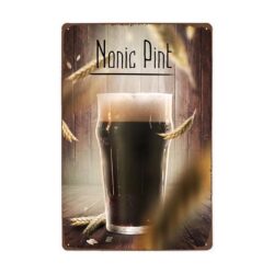 vintage nonic pint metal plate
