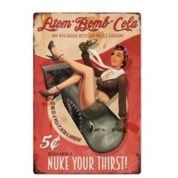 vintage metal plate br nuka cola