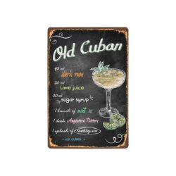 vintage old cuban metal plate