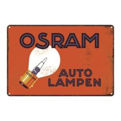 vintage osram metal plate