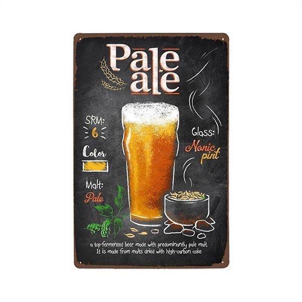 metal plate vintage pale ale metal plate vintage pale ale