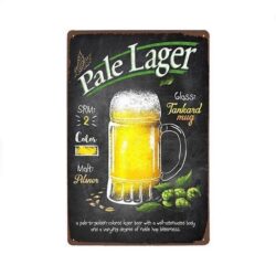 vintage metal plate pale lager