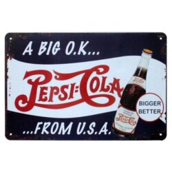 vintage pepsi metal plate