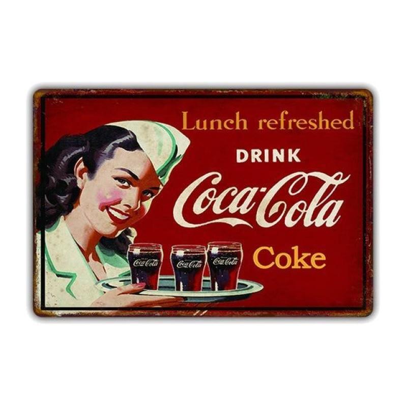 vintage pin up coca cola metal plate vintage pin up coca cola metal plate