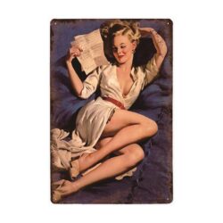 plaque metal vintage pin up letter