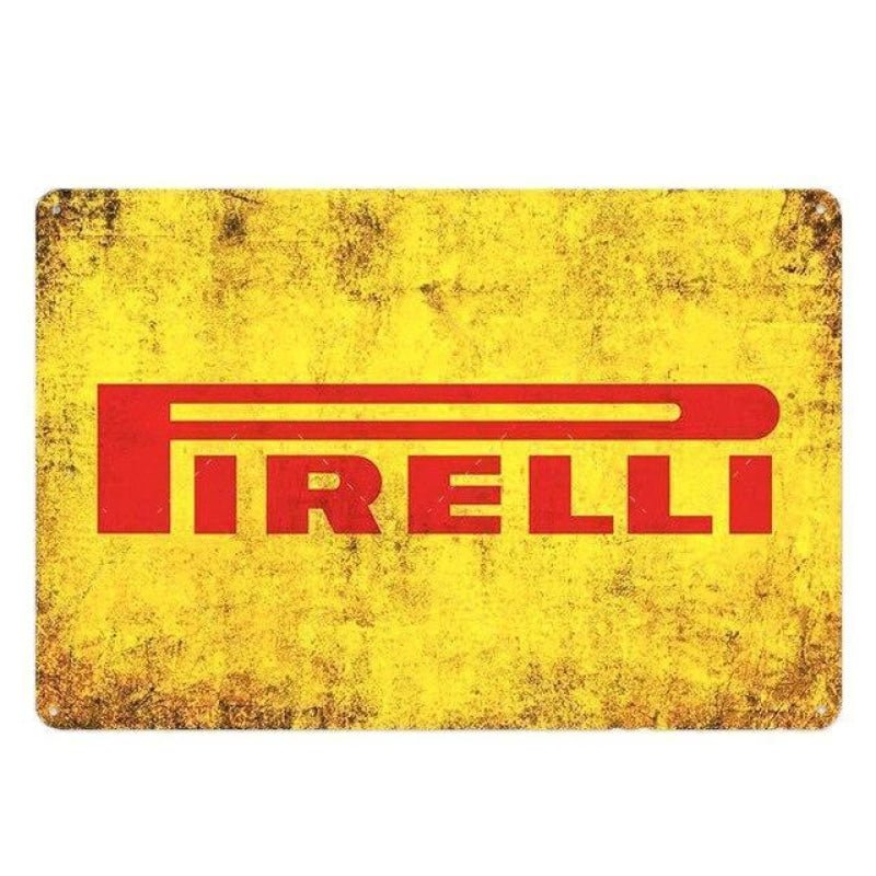 vintage pirelli metal plate vintage pirelli metal plate