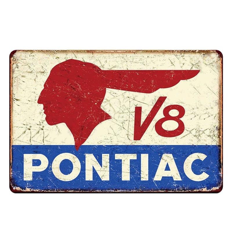 metal plate vintage pontiac metal plate vintage pontiac