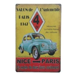 vintage renault metal plate 2