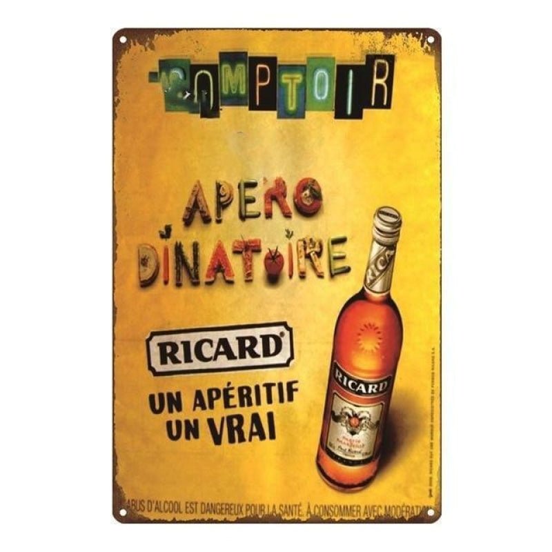 metal plate vintage ricard aperitif metal plate vintage ricard aperitif