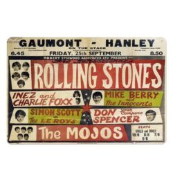 vintage metal plate rolling stones mojos