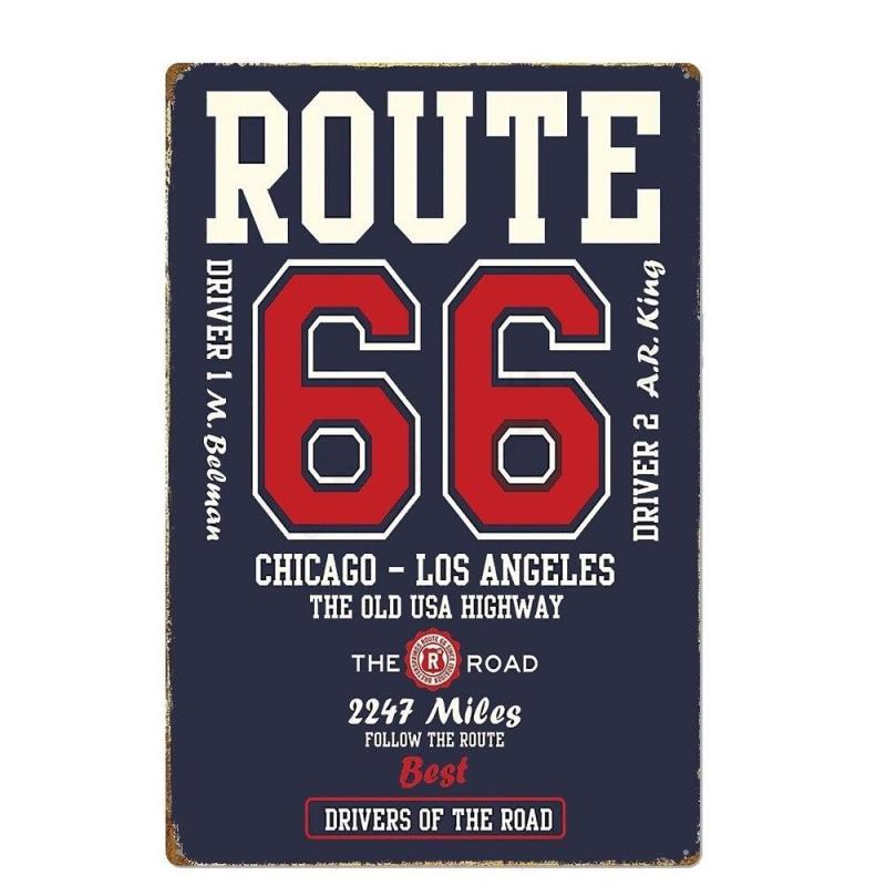 vintage metal plate route 66 chicago los angeles vintage metal plate route 66 chicago los angeles