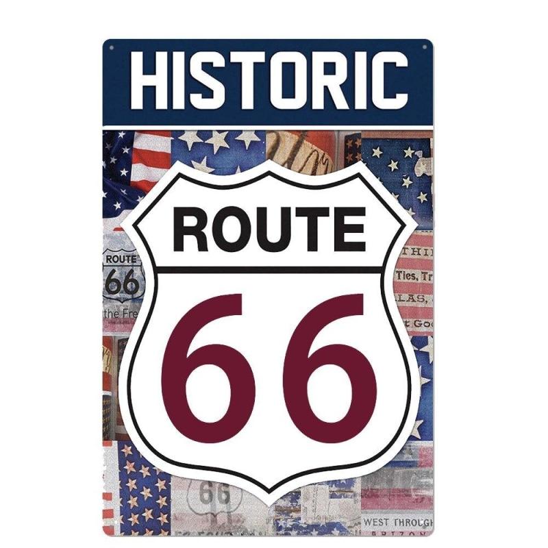 vintage metal plaque route 66 historic vintage metal plaque route 66 historic